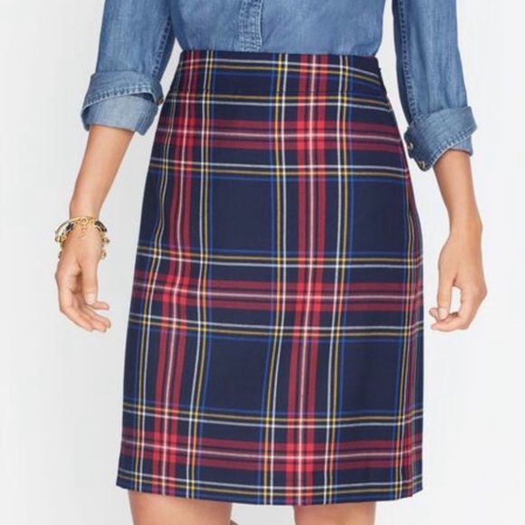 Talbots Women’s Tartan Red Plaid A-Line Classic Skirt Size 8 NEW Zipper! - Picture 12 of 12
